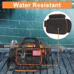 MATEIN Tackle Bag with Cooler & Rod Holder, Fishing Gifts for Men Unique, Saltwater Resistant Waterproof Fishing Tackle Storage Carrying Case with Shoulder Strap for Trays and Fish Gear, Black