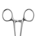 SURGICAL ONLINE Versatile Angling Tools with 2pc 5 Inch Fishing Forceps Set - Stainless Steel, Curved & Straight Hemostats, Serrated Jaws, Locking Mechanism, and Lightweight Design
