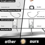 FishTrip EWG Hooks for Bass Fishing-50pcs Offset Worm Hook Texas Rig Hooks for Freshwater Saltwater Size 3/0