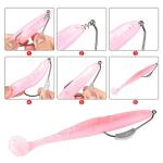 SHUNWEI 25 Pcs/Box Weighted Swimbait Hooks, Weighted Fishing Hooks Saltwater Worm Weedless for Bass Fishing Mixed 5 Size 1/0 2/0 3/0 4/0 5/0