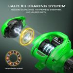 KastKing Zephyr Baitcasting Fishing Reel, Left Handed, Green