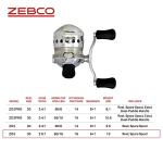 Zebco Omega Spincast Fishing Reel, Size 30 Reel, Changeable Right or Left-Hand Retrieve, Pre-Spooled with 10-Pound Zebco Fishing Line, Aluminum and Double Anodized Front Cover, Silver