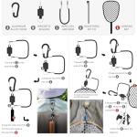 SF Fly Fishing Landing Net Soft Silicone Rubber Small Mesh Catch and Release Wood Frame Trout Net with Green Magnetic Release Combo Kit