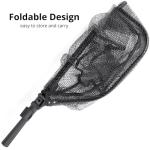 Fishing Net with Telescopic Handle,Durable Landing Net for Freshwater & Saltwater, Foldable Fishing Nets for Fish, 20 lbs Capacity, Rubber Coated Netting, Length 50.7″, Hoop 17.7″ x 15.9″, Depth 14″
