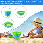 Autokcan 2PCS Fishing Net with Bucket, Telescopic Fishing Landing Net, Collapsible Kids Sand Bucket, Kids Fish Butterfly Catching for Freshwater Saltwater Outdoor Activities