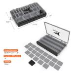 KastKing HyperSeal Waterproof Tackle Box, 3600 and 3700 Tackle Trays, Fishing Tackle Box Organizer with Removable Dividers, Lure Box and Terminal Tackle Storage,Black