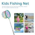 Autokcan 2PCS Fishing Net with Bucket, Telescopic Fishing Landing Net, Collapsible Kids Sand Bucket, Kids Fish Butterfly Catching for Freshwater Saltwater Outdoor Activities