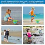 Autokcan 2PCS Fishing Net with Bucket, Telescopic Fishing Landing Net, Collapsible Kids Sand Bucket, Kids Fish Butterfly Catching for Freshwater Saltwater Outdoor Activities