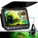 [FishPRO® 2026 Upgrade] NO.1 HD 1080P Underwater Fishing Camera 7'' IPS- w/10,000mAh (Ease To Use) Ice Fishing Camera Underwater, Fish Finder Camera for Ice Lake Boat Fishing w/USB-C, LED+IR, 25m/82ft