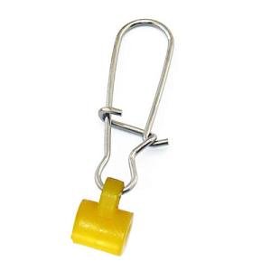 50pcs Fishing Line Slide with 6# Duo-Lock Snap High-Strength Slider, Fish Finder Rig Slides for Fishing, Yellow 1.65inch 150lbs