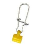 50pcs Fishing Line Slide with 6# Duo-Lock Snap High-Strength Slider, Fish Finder Rig Slides for Fishing, Yellow 1.65inch 150lbs