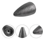 FCFKUK 50Pcs Bullet Lead Fishing Sinkers Weights Kit with Gray Sinkers in 6 Sizes