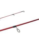 Ugly Stik 5’6” Carbon Spinning Rod, One-Piece, 4-8lb Line Rating, Light Power, Moderate Fast Action, 1/16-1/4 oz. Lure Rating, Red/Black