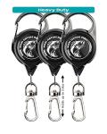 HOOK-EZE Fly Fishing Zinger Retractor for Anglers Vest, Pack of 3 - Fishing Gear and Equipment for Nippers, Forceps, Fly Float Ant, Belt Loops & Backpack