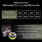 Maxcatch Fly Line Backing for Fly Fishing Braided 20/30lb 100yards (Orange, 20lb)