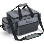 Gonex Fishing Tackle Bags for Saltwater & Freshwater, Fishing Gear Storage Bag with Water Resistant Bottom Suitable for 3600 3700 Size Tackle Box (Grey)