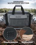 Gonex Fishing Tackle Bags for Saltwater & Freshwater, Fishing Gear Storage Bag with Water Resistant Bottom Suitable for 3600 3700 Size Tackle Box (Grey)