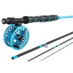 Sougayilang Standard Fly Fishing Combo Starter Kit, 5/6 Weight 9' Fly Rod with SuperPolymer Handle, Accessories, Carrying Case, Fly Box Case & Fishing Flies- Blue