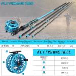 Sougayilang Standard Fly Fishing Combo Starter Kit, 5/6 Weight 9' Fly Rod with SuperPolymer Handle, Accessories, Carrying Case, Fly Box Case & Fishing Flies- Blue