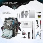 Piscifun Fishing Tackle Backpack with 4 Trays, Large Outdoor Storage Tackle Bag with Protective Rain Cover Digital Camouflage