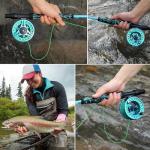 Sougayilang Standard Fly Fishing Combo Starter Kit, 5/6 Weight 9' Fly Rod with SuperPolymer Handle, Accessories, Carrying Case, Fly Box Case & Fishing Flies- Blue