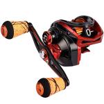 Sougayilang Baitcasting Reel 18LB Carbon Fiber Drag Baitcasters Unequaled Affordable High-tech Innovation Baitcast Fishing Reels - Orange -Right Handed
