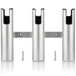Marinebaby Fishing Boat Rod Holder Aluminum,3 Link Tube Aluminum Rod Rack, Suit Boats & Yacht