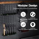 Tcakelox Fishing Rod Holder for Garage Fishing Pole Holders Fishing Rod Rack Vertical Wall-Mounted for Garage Stores 6 Rods or Combos Fits Most Rod Diameters (Vertical Black, 1 Pair)