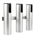 Marinebaby Fishing Boat Rod Holder Aluminum,3 Link Tube Aluminum Rod Rack, Suit Boats & Yacht