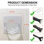 Venupple Shower Rod Holder, Tension Curtain Rod Bracket No Drilling, Adhesive Shower Rod Retainer Shower Curtain Rod Holder | Shower Curtain Rod not Included