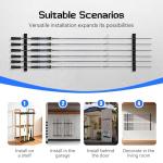 Tcakelox Fishing Rod Holder for Garage Fishing Pole Holders Fishing Rod Rack Vertical Wall-Mounted for Garage Stores 6 Rods or Combos Fits Most Rod Diameters (Vertical Black, 1 Pair)