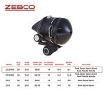 Zebco Omega Pro Spincast Fishing Reel, 7 Bearings (6 + Clutch), Instant Anti-Reverse with a Smooth Triple-Cam, Dial-Adjustable Disk Drag, Powerful All-Metal Gears, Spare Spool, Size 20,Black