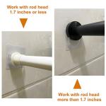 Venupple Shower Rod Holder, Tension Curtain Rod Bracket No Drilling, Adhesive Shower Rod Retainer Shower Curtain Rod Holder | Shower Curtain Rod not Included