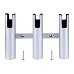 Marinebaby Fishing Boat Rod Holder Aluminum,3 Link Tube Aluminum Rod Rack, Suit Boats & Yacht