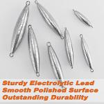 Dr.Fish 5 Pack Inline Trolling Sinker Torpedo Fishing Weight Lead Fishing Weight Sinker Double Ring Saltwater Offshore Boat Fishing 1oz