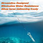 Dr.Fish 5 Pack Inline Trolling Sinker Torpedo Fishing Weight Lead Fishing Weight Sinker Double Ring Saltwater Offshore Boat Fishing 1oz