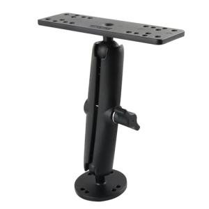 RomHaus Marine-Grade Metal Fish Finder Mount for Boat with B Size Ball 1"/25mm, 5.91" Arm and Universal Fish Finder Mounting Plate, Drilled Base, Compatible with Garmin, Lowrance, Humminbird and More