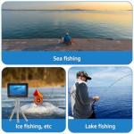 Underwater Fishing Camera, 4.3 Inch Portable Night Vision Fish Finder HD 1000 TVL Infrared Waterproof Camera LCD Monitor 15M Cable for Ice Dark Fishing Lake Sea Boat Kayak