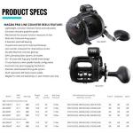 Okuma MA-30DLXT New Magda Linecounter Reel, Left Hand,Black