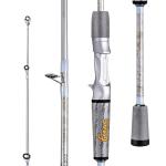 Sougayilang Fishing Pole, IM6 Graphite Spinning Rod & Casting Rod - Two Pieces, SuperPolymer Handle Fishing Rod for Bass Fishing - Casting- 6'0"
