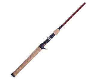 Berkley 7’ Cherrywood HD Casting Rod, One Piece Spinning Rod, 10-20lb Line Rating, Medium Heavy Rod Power, Fast Action, 1/4-1 oz. Lure Rating, Red