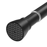 QINGYUN Black Tension Curtain Rod 28 to 48 Inch Spring Rod No Drilling Adjustable Shower Curtain Rod for Windows, Bathrooms, Closet, Kitchen