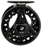 Okuma, Sierra Fly Reel, 9.10" Retrieve Rate, 2+1 Bearings, 7/8 Line Weight, Ambidextrous , black