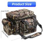 BalanZze Fishing Tackle Bag for Saltwater or Freshwater, Water-Resistant 3600 Tackle Box Bag, Fishing Bags for men 19.68 * 11.81 * 9.84in Camouflage Color