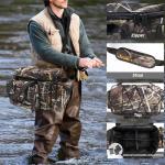 BalanZze Fishing Tackle Bag for Saltwater or Freshwater, Water-Resistant 3600 Tackle Box Bag, Fishing Bags for men 19.68 * 11.81 * 9.84in Camouflage Color