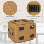 WELIDAY Fishing Tackle Bag for Fishing, Water Resistant Fishing Gear Storage Bag, Soft Tackle Box Storage Case for Saltwater or Freshwater (Khaki)