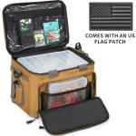 WELIDAY Fishing Tackle Bag for Fishing, Water Resistant Fishing Gear Storage Bag, Soft Tackle Box Storage Case for Saltwater or Freshwater (Khaki)