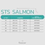 Seaguar STS Salmon 100% Fluorocarbon Fishing Line 40lbs, 100yds Break Strength/Length - 40STS100