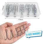 Classic Double Fishing Hooks Kit 30/140pcs Frog Hooks Fly Tying Fishing Hooks Sharp Open Shank 3X Strong High Carbon Steel Barbed Black Small Size for Saltwater and Freshwater