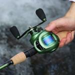 Sougayilang Fishing Baitcasting Reel, Baitcaster Fishing Reels with 9+1BB,Magnetic Braking System- Green- Right